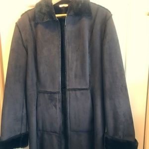 Max & Co brown suede coat